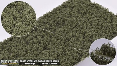 Martin Welberg Scenic Studios WB-SWBG - Short Weeds - Burned Green - 2mm-6mm
