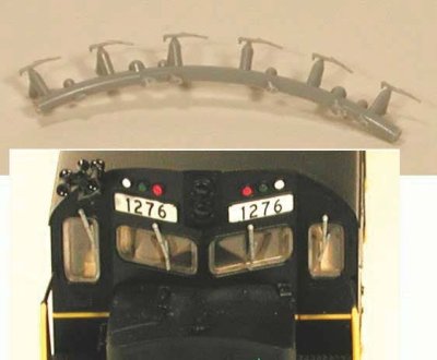 Cal Scale 619 - HO Scale Windshield Wipers - Plastic -- pkg(6)
