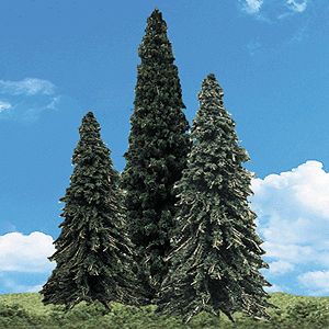 Woodland Scenics 3568 - Forever Green - Ready Made Trees - 4-6in (4 Pack)