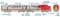 Rapido 53003 - HO EMD FT A+B Set - DC/Silent - AT&SF (Passenger Scheme) #168B + 168C