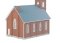 Walthers Cornerstone 3496 - HO Brick Church - Kit