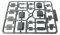 Walthers Cornerstone 4559 - HO Bridge Shoes & Adapters Assortment - 4 Units - Kit