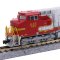Kato 1763515 N Scale GE C44-9W - Standard DC -- BNSF Railway #615 (Ex-ATSF Patch Warbonnet, silve...