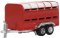 Oxford Diecast NFARM004 - N Scale 1950-2000 Red Livestock Trailer