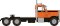 Brekina 85755 - HO 1955 Peterbilt 281 Semi Tractor - Assembled - Orange, Black