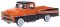 Oxford Diecast 87DP57004 - HO 1957 Dodge D100 Sweptside Pick Up Truck - Omaha Orange, Jewel Black