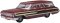 Oxford Diecast 87FC64003 - HO 1964 Ford Country Sedan Station Wagon - Assembled -- Vintage Burgun...