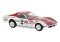 Brekina 19987 - HO Scale 1967-1973 Chevrolet Corvette C3 - Assembled -- Greder-Teams #2 (white, r...