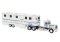Brekina 85724 - HO Scale 1973 Peterbilt 359 Day-Cab Tractor with Horse Trailer - Assembled -- New...