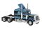 Brekina 85718 - HO Scale 1973 Peterbilt 359 Sleeper-Cab Tractor - Assembled -- 2-Tone Blue