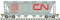 Atlas 20007164 - HO Slab-Side Covered Hopper (8 Hatch) - Canadian National (CN Noodle) #353641