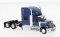Brekina 85828 - HO 2010 International Lonestar Sleeper-Cab Semi Tractor - Assembled - Metallic Bl...