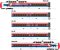 Rapido Trains 203504 - HO UAC TurboTrain (DC/DCC/Sound): Late Amtrak - 5 Car Set
