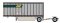 Trainworx 4289303 - N Scale 28' Pup Van Trailer with Converter Dolly - Assembled -- ABF #3 (gray,...