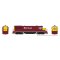Rapido 35072 - HO GE U25B Low Hood (DC/Silent): Rock Island - Maroon & Yellow w/o Frog Lights: #2...