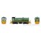 Rapido 36004 - HO MLW S-13 (DC/Silent): BCR - Green Lightning Stripe Scheme: #1001