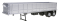 Herpa Models - HO Scale 36' Gravel Dump Trailer - Assembled -- Silver