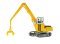 Kibri 11287 - HO Scale Liebherr R 934 Litronic HD-SL Crawler Loader with Grapple - Kit -- Yellow,...