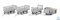 Walthers SceneMaster 4141 HO - Baggage Tractor and Trailers - Kit
