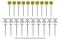 Walthers SceneMaster 4197 - HO Railroad Crossing Signs - Modern Advance Warning & Crossbucks - 10...