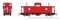 Rapido 510099 - N Scale Wide-Vision Caboose - Painted, Unlettered - Red