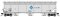Walthers Mainline 7657 HO RTR - 60 ft NSC 5150 3-bay Covered Hopper - ADMX #52304
