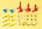Preiser 17107 - HO Forklifts, Wheelbarrows, Handtrucks, etc. (Kit)