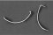 Details Associates 6503 - HO Caboose Grab Irons - Curved - Ends & Sides (5)