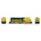 Rapido 70619 - HO ATSF CF7 w/ Round Cab (DC/DCC/Sound): AT&SF - Yellow Warbonnet: #2496