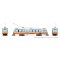Rapido 702518 - HO CLRV (DC/DCC/Sound): UTDC Concept Scheme (Orange/White): #77 / CLRV UTDC