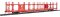 Walthers Mainline 8004 - HO 89ft Flatcar w/ Bi-Level Open Auto Rack - ATSF #88721