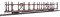 Walthers Mainline 8008 - HO 89ft Flatcar w/ Bi-Level Open Auto Rack - Baltimore & Ohio Rack, Trai...