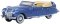 Oxford Diecast 87LC41007 - HO 1941 Lincoln Continental - Darian Blue, Tan