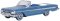 Oxford Diecast 87CI61006 - HO 1961 Chevy Impala Convertible - Assembled - Top Down (Jewel Blue/Wh...