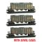 Micro Trains 98302209 - N Scale 3-Bay Weathered Hoppers - CSX - Black (3pkg)