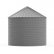Iowa Scaled Engineering N-BIN36W07 - 36' N-Scale Galvanized Steel Grain Bin Kit (4" Corrugation)
