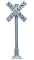 Tomar 869 - HO Railroad Crossbucks - With Track Numbers (2pk)