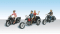 Woodland Scenics 5549 - HO AutoScenes(R) - Assembled -- Born to Ride - 4 Riders on 3 Motorcycles