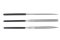 Tamiya 74046 - Basic File Set -- Medium, Double Cut, 1 Each: Flat, Round, Half Round