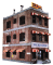 Life-Like Products 1339 - HO Belvedere Downtown Hotel -- Kit - 5-1/2 x 2-1/2" 14 x 6.4cm