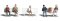 Woodland Scenics 1861 - HO Scale Bus Stop People - Scenic Accents(R) -- pkg(6)