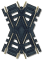Atlas 175 - HO Scale Custom-Line(R) Crossing - Code 100 -- 60-Degrees - 3" 7.6cm, Black Ties