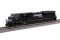 Kato 176-5518 - N Scale EMD SD80MAC - Standard DC -- Norfolk Southern #7227 (black, white, Dashed...
