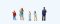 Preiser 10815 - HO Scale Enjoying Ice Cream -- pkg(5)