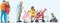 Preiser 10695 - HO Scale Family Day Out -- pkg(7)