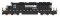 InterMountain 69326S-08 - N Scale EMD SD40-2 - DCC/Sound -- Norfolk Southern (black, white, Dashe...