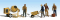 Woodland Scenics 1901 - HO Scale Masonry Workers & Accessories - Scenic Accents(R) -- pkg(4)