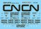 Microscale Decals MC-4228 - HO Scale - Canadian National Centerflow Covered Hoppers, 1995+ - Deca...