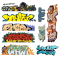 Blair Line 1249 - N Scale Modern Tagger Graffiti Decals - Set #6 (9pcs)