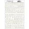 Woodland Scenics 733 HO Dry Transfer Alphabet & Numbers - Railroad Gothic - White 